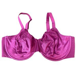 Wacoal Back Appeal Underwire Bra Sz 40DD Berry Fizz Pink 855303